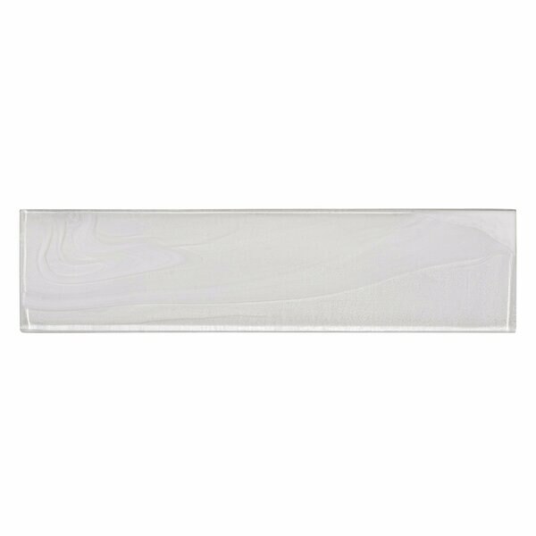 SAMPLE- 3 x12 in. Straight Edge Glass Marble LookSubway Wall & Floor Tile